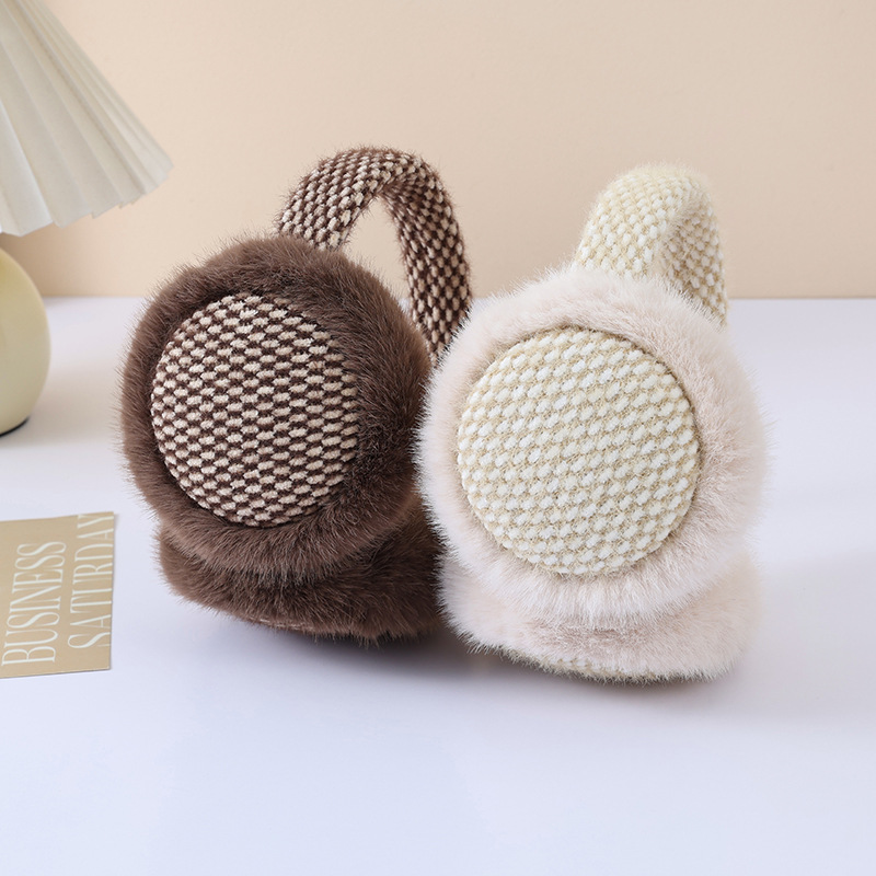Knitted Plush Earmuffs for Wom - Earmuffs Foldable 评论和价格