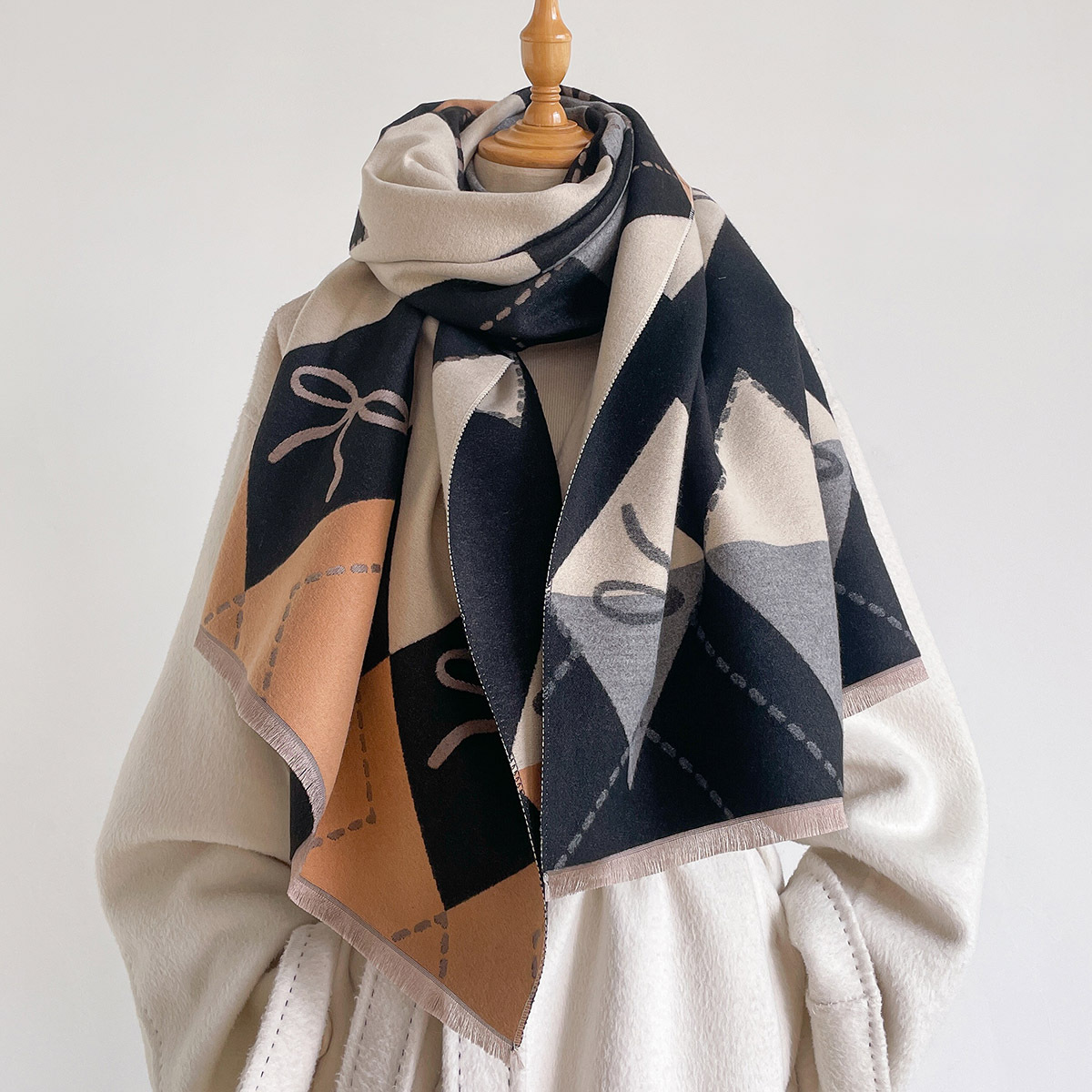 Women Imitation Cashmere Scarf - Cashmere Pashmina Wrap 评论和价格