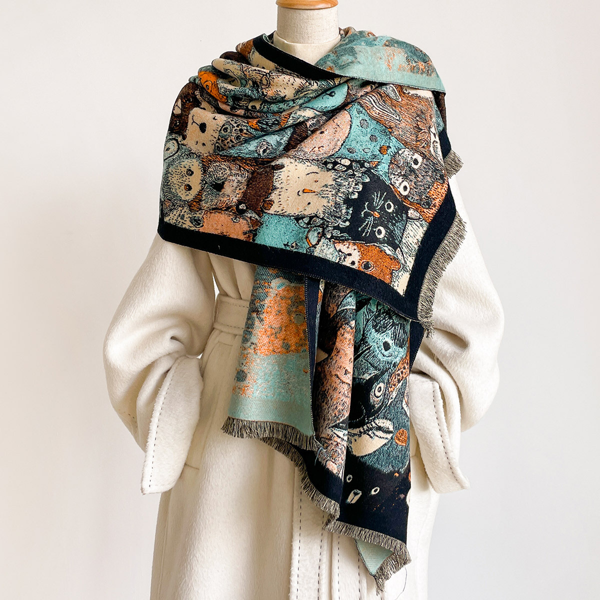 Women Imitation Cashmere Scarf - Cashmere Pashmina Wrap 评论和价格