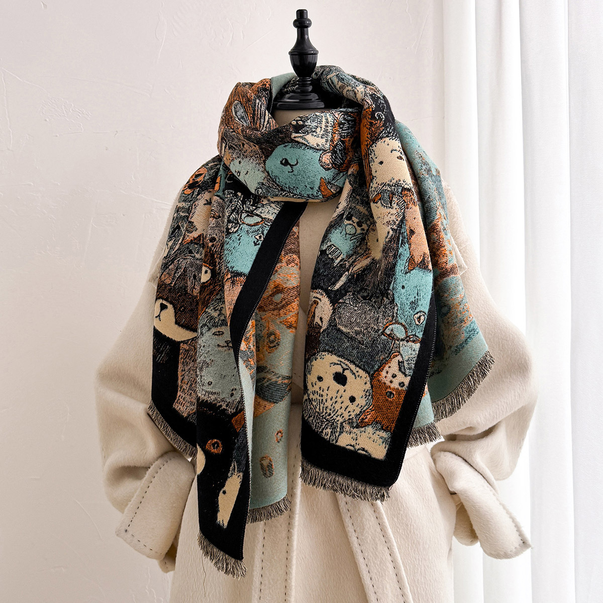 Women Imitation Cashmere Scarf - Cashmere Pashmina Wrap 评论和价格
