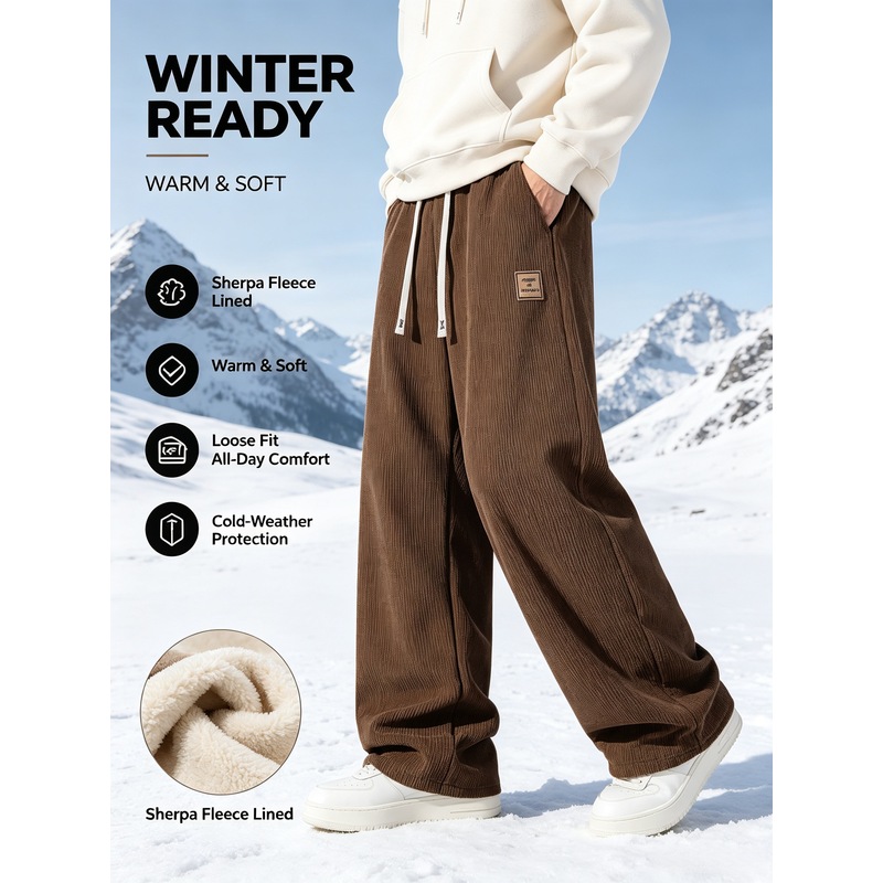 Men's Winter Sports Pants Cord - Corduroy Pant Warm 评论和价格