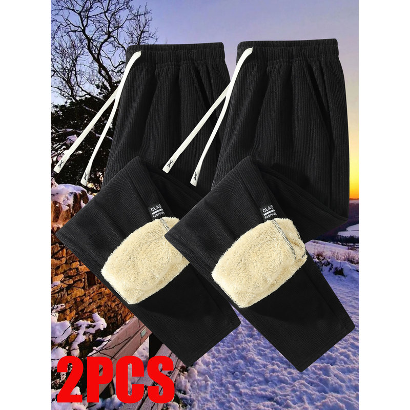 Padded Sweatpants 2-Pack Cordu - Corduroy Pant Warm 评论和价格