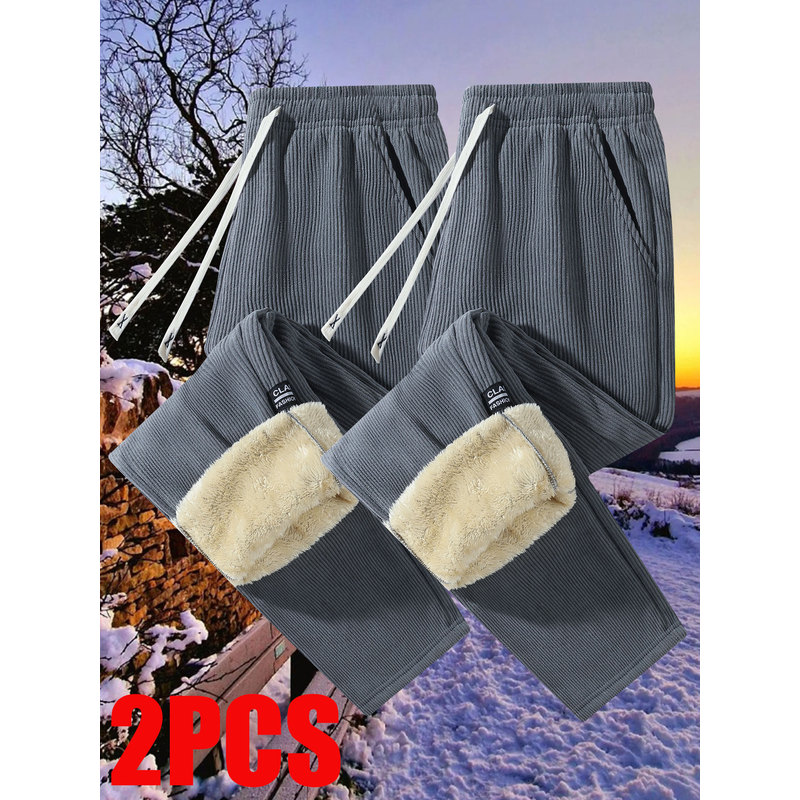 Padded Sweatpants 2-Pack Cordu - Corduroy Pant Warm 评论和价格