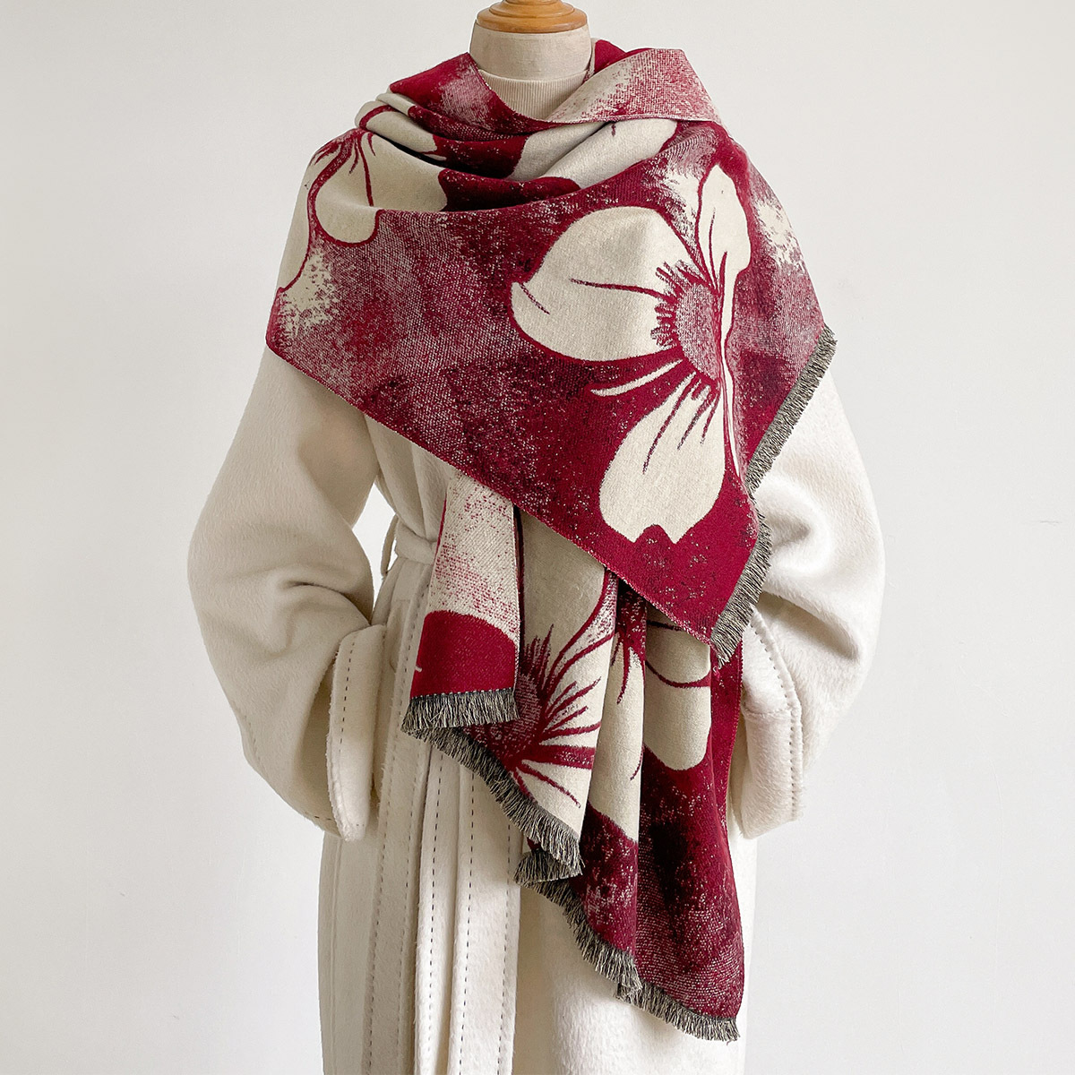 Women Imitation Cashmere Scarf - Cashmere Pashmina Wrap 评论和价格