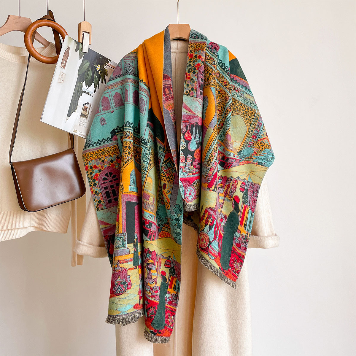 Women Imitation Cashmere Scarf - Cashmere Pashmina Wrap 评论和价格