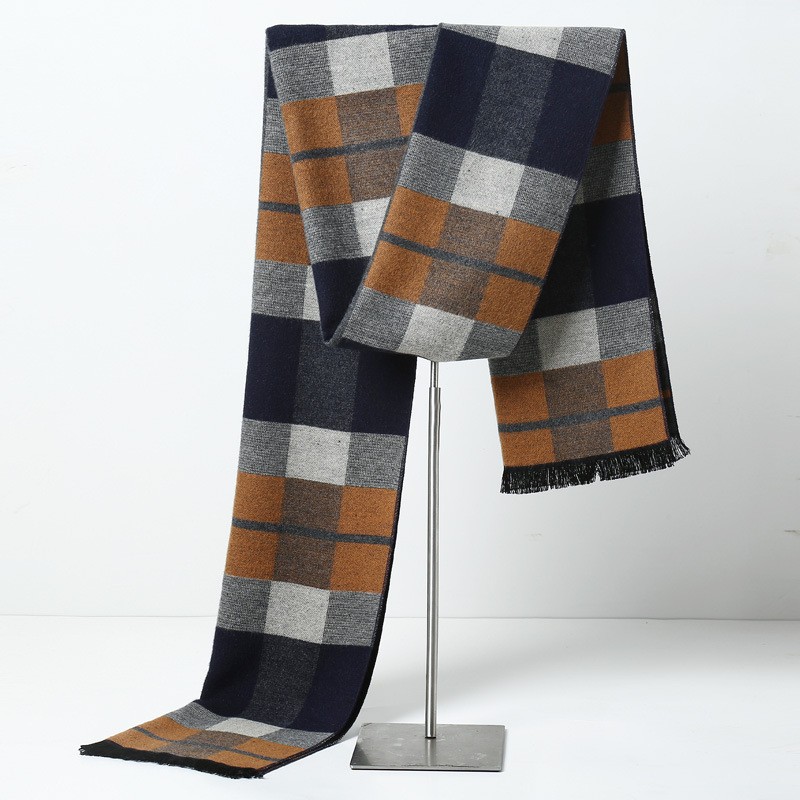 Designer Brand Plaid Men Scarv - Wool Scarf Men 评论和价格