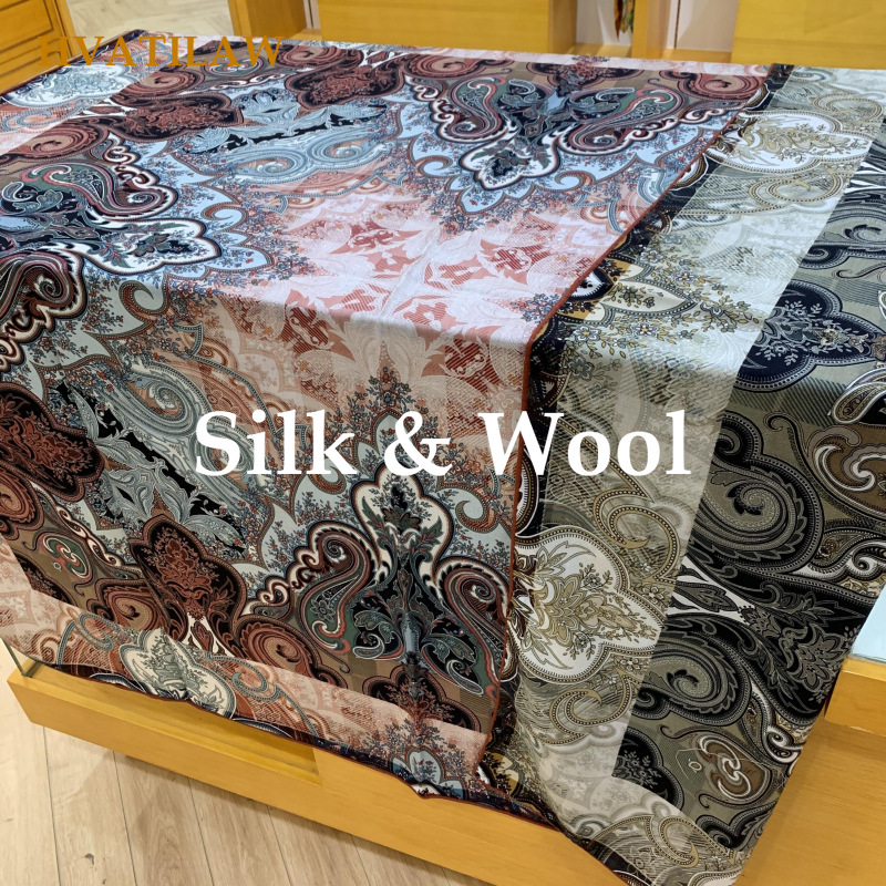 New Luxury 30% Silk 70% Wool S - Shawl Wrap Winter 评论和价格