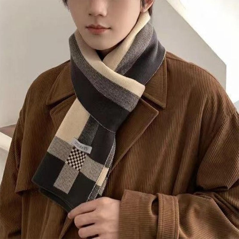 New Winter Men Scarf Keep Warm - Wool Scarf Men 评论和价格